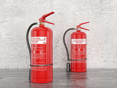 Dry powder fire extinguisher EN615 test